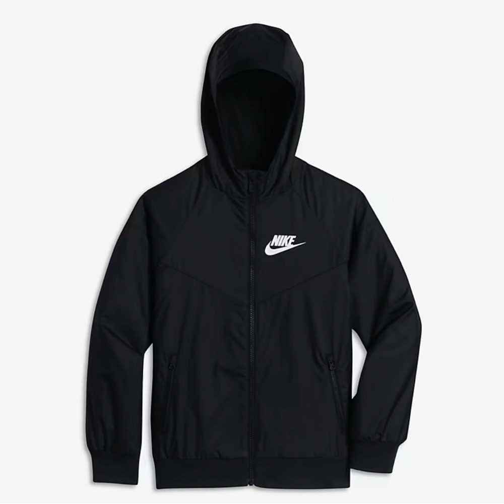 NWOT BIG KIDS (BOYS) LOOSE HIP-LENGTH NIKE SPORTSWEAR WINDRUNNER XL BLACK